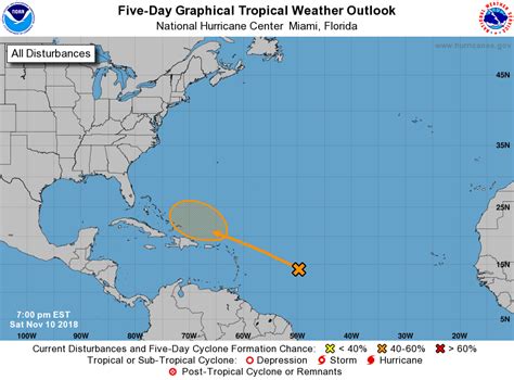 Tropical wave forms in Atlantic near Caribbean