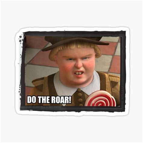 "Shrek Do The Roar Meme Framed Poster" Sticker for Sale by numbmean9054 ...