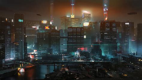 Cyberpunk 2077, Video Game, Sci-Fi, Night, City, Concept Art 4k, HD ...