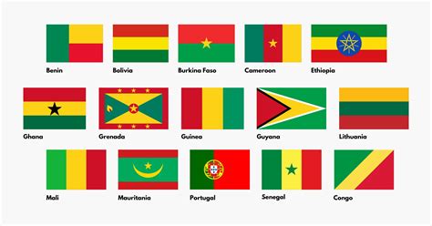 Red, Yellow, Green Flag: +30 Country Flags - Eggradients.com