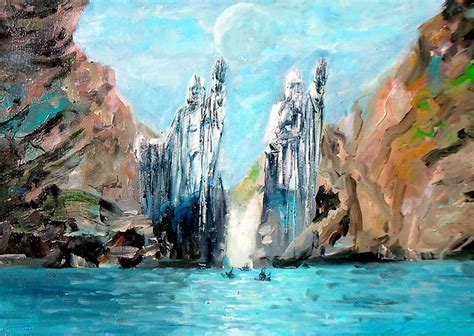 The Argonath Wall Art Canvas Print, Lord of the Rings Print - GaleriFoton