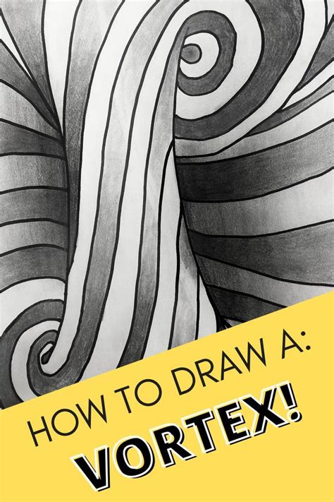 How to draw a vortex | Op art lessons, Optical illusions drawings ...