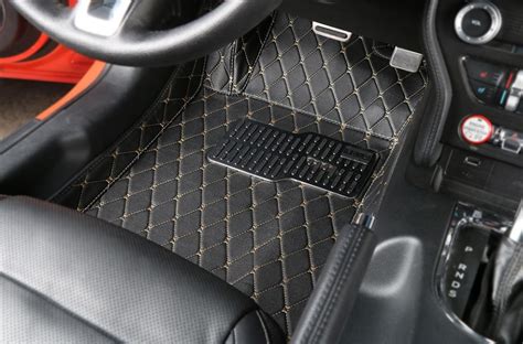 Premium Diamond Stitched Leather Floor Mats – Mustang Hunters