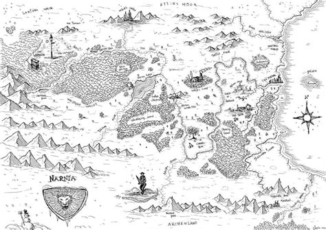 Map of Narnia, Fantasy Map, Art Print, the Lion, the Witch & the ...