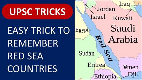 EASY TRICK TO REMEMBER COUNTRIES TOUCHING RED SEA | UPSC TRICKS BY ...