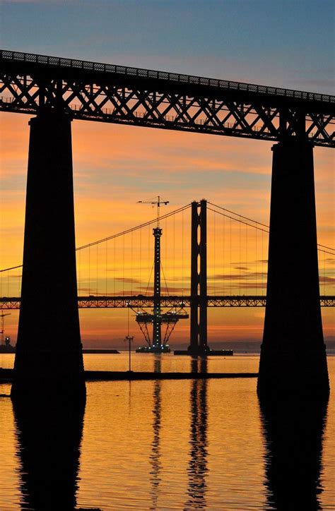 Three Forth Bridges Sunset Forth Bridge, Road Bridge, Unesco World ...