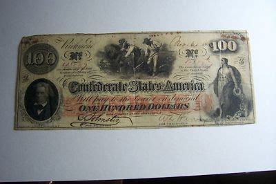 Confederate $100 Dollar Bill 1862 Richmond | #135777908