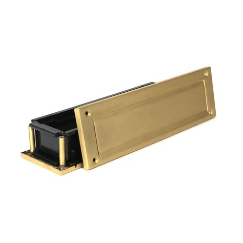 Satin Brass Traditional Letterbox Cast in Style | Brass Letter Plates