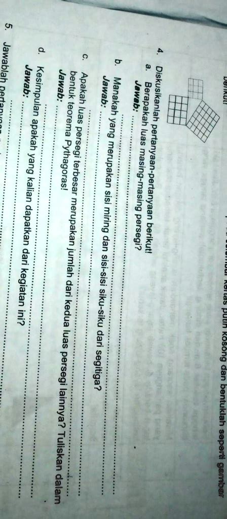 SOLVED: A. Berapa luas masing masing persegi?B. mana kah yg merupak ...