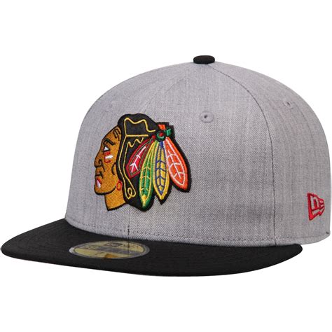 Chicago Blackhawks New Era Fashion 59FIFTY Fitted Hat - Heathered Gray ...