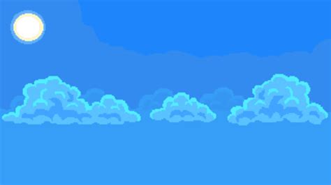 Download : 2D Pixel Art Background ( 10 Sky & Cloud )