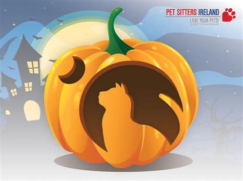 Pumpkin Carving Templates Cat