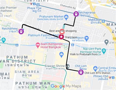 Bangkok Pratunam Map