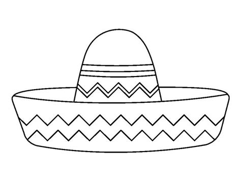 Traditional Mexican Sombrero Coloring Page - Free Printable Coloring ...