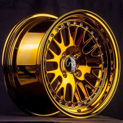 JNC Wheels - 18" JNC001 Gold Chrome Rim - 5x114.3 - 18x8.5 inch ...