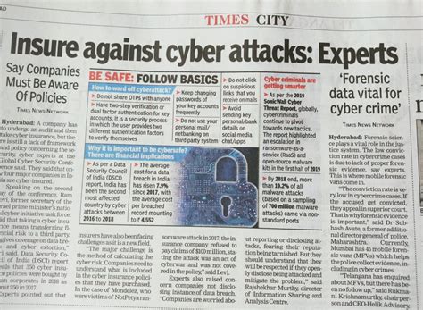 Insure against Cyber Attacks - Cyber Security 2019 - Hyderabad India ...