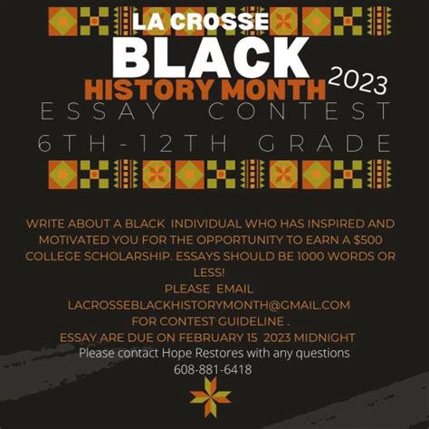 La Crosse Black History Month Essay Contest - The Greater La Crosse ...