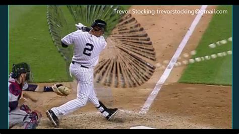 Derek Jeter Slow Motion Hitting Mechanics 3D Bat Path Baseball Swing ...