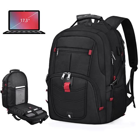 Laptop Backpack 17 Inch Waterproof Extra Large TSA Travel Backpack Anti ...