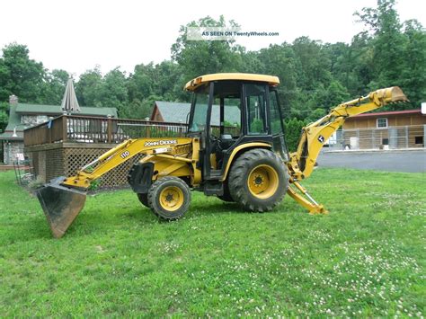 2005 John Deere 110 Loader 4x4 Tractor Backhoe Full Cab Diesel