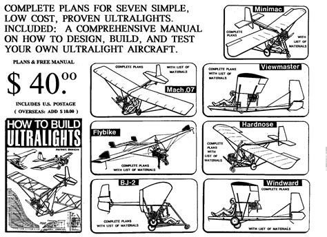 ultralight aircraft plans | The above ultralights were designed, built ...