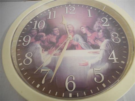 Jesus Christ Last Supper Wall Hanging Clock 9 3/4" Diameter | #3242723306