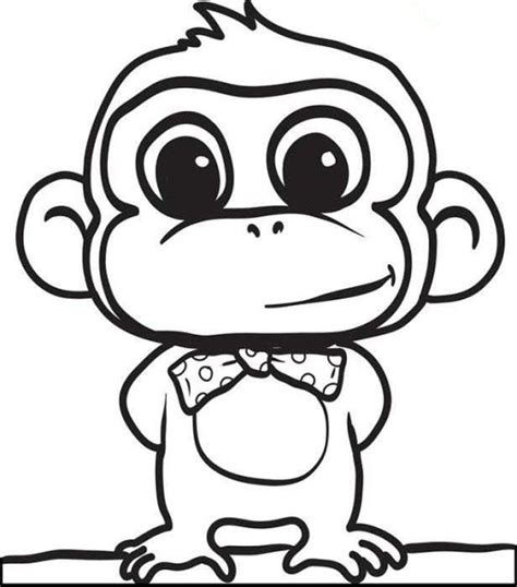 Cute Baby Monkey Coloring Pages Printables - Coloring Home