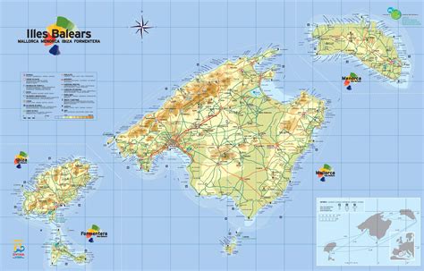 Balearic Islands map - Full size