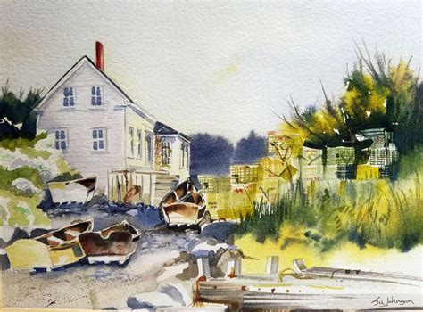 The Maine Coast in Watercolor | Watercolor, Watercolor art paintings ...