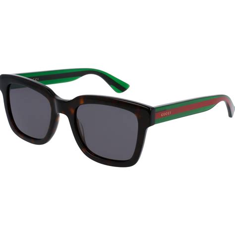 Gucci GG0001S-003 Men's Sunglasses | Transparent Green & Red - Sportique