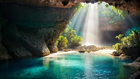 Premium AI Image | Cenote Cave Mexico