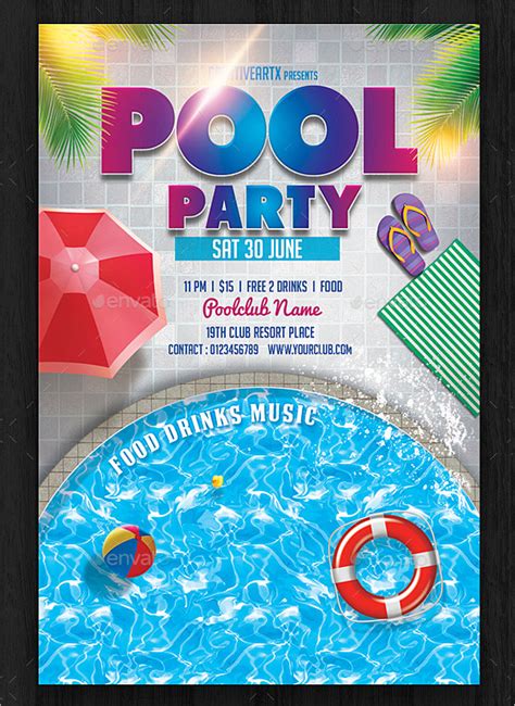 Pool Party Invitations Printable - Printable Word Searches