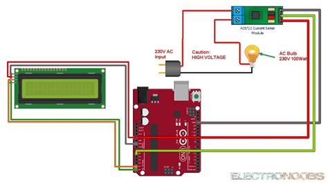 Arduino ACS712 code example current sensor tutorial