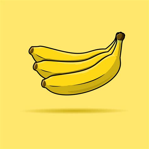 Yellow banana drawing cartoon artwork vector 7725542 Vector Art at Vecteezy