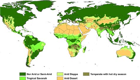 Arid Climate Map