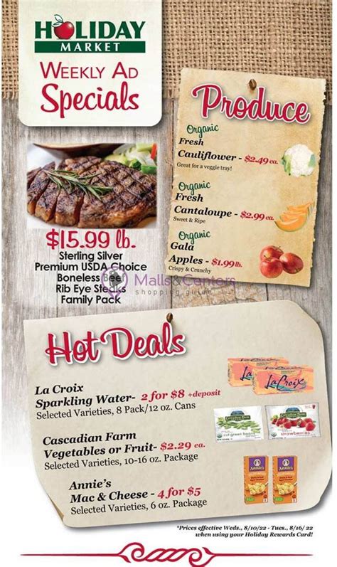 Holiday Market Weekly Ad - sales & flyers specials - MallsCenters