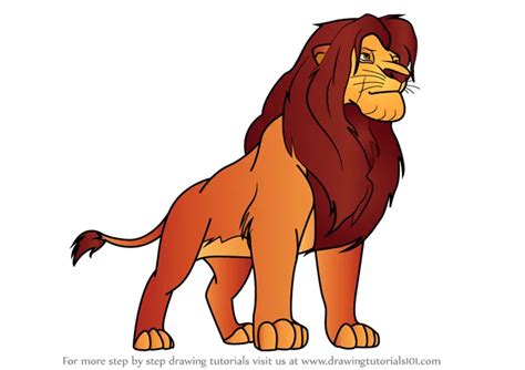 Learn How to Draw Simba from The Lion King (The Lion King) Step by Step ...