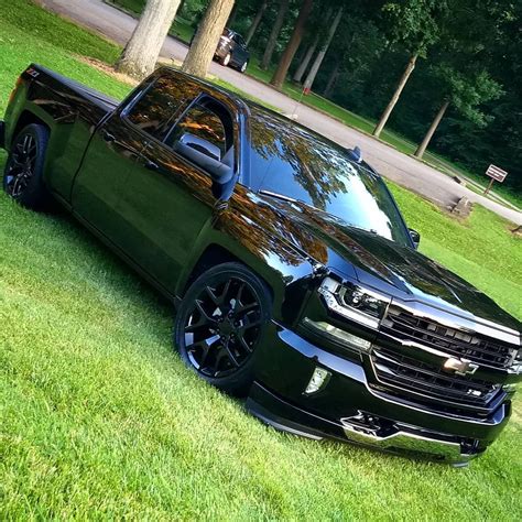 Murdered out Chevy Silverado crew cab 4x4 Z71 by Heavy Static.. Custom ...