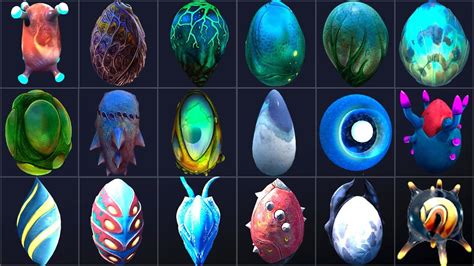 ALL CREATURE EGG IN SUBNAUTICA & SUBNAUTICA BELOW ZERO Including ...