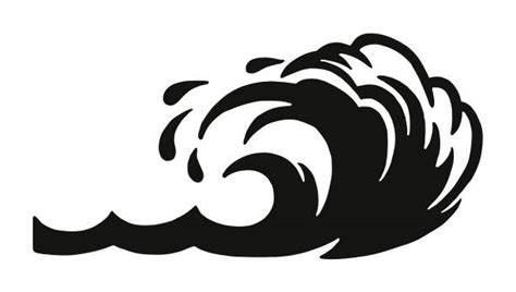 Ocean Wave Clipart Black And White Clip Art Library 2040 | The Best ...