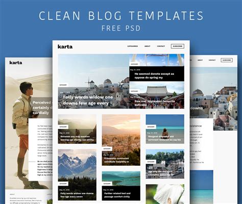 Clean and Simple Blog Templates Free PSD – Download PSD