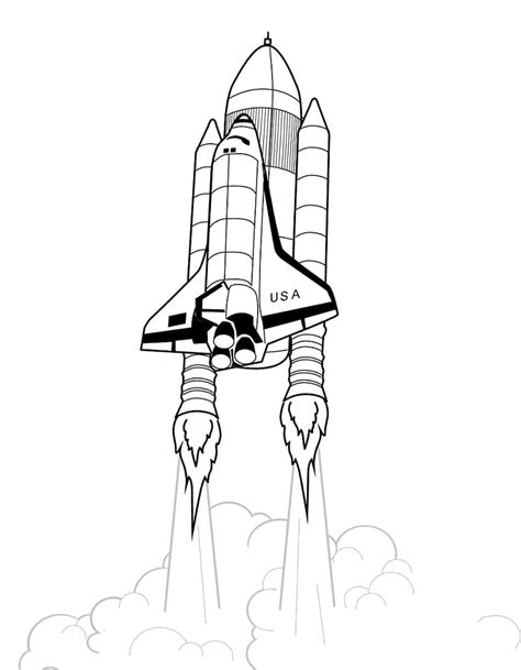 Space Shuttle Endeavour Landing Coloring Page - Free Printable Coloring ...