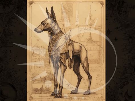 Anubis Egyptian God Printable Jackal Priest Anubis God Ephemera Vintage ...