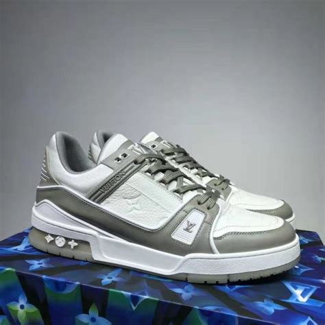 Louis Vuitton LV Men LV Trainer Sneaker Monogram-Embossed Calf Leather ...