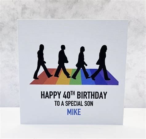 Personalised Birthday Card - The Beatles Rainbow