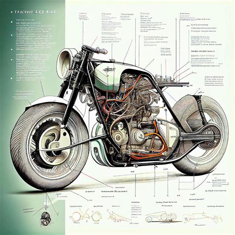 Motorcycle Cutaway Diagram Digital Art by Tim Hill - Fine Art America