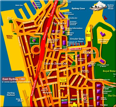 Sydney Attractions Map