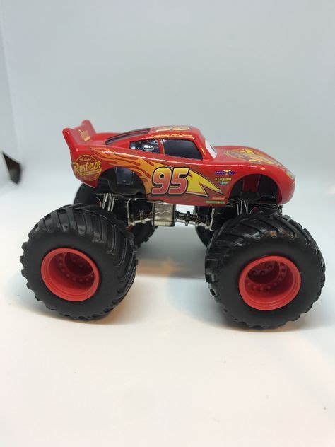 Disney Cars 1:55 Custom Monster Truck Lightning Mcqueen | Monster ...