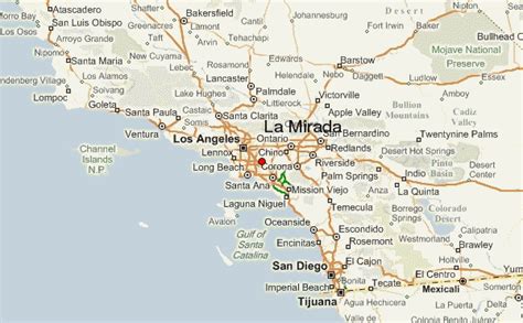 World Map Gray: La Mirada California Map