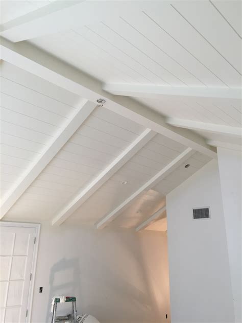 Cathedral Style Tongue & Groove Ceiling with Beams